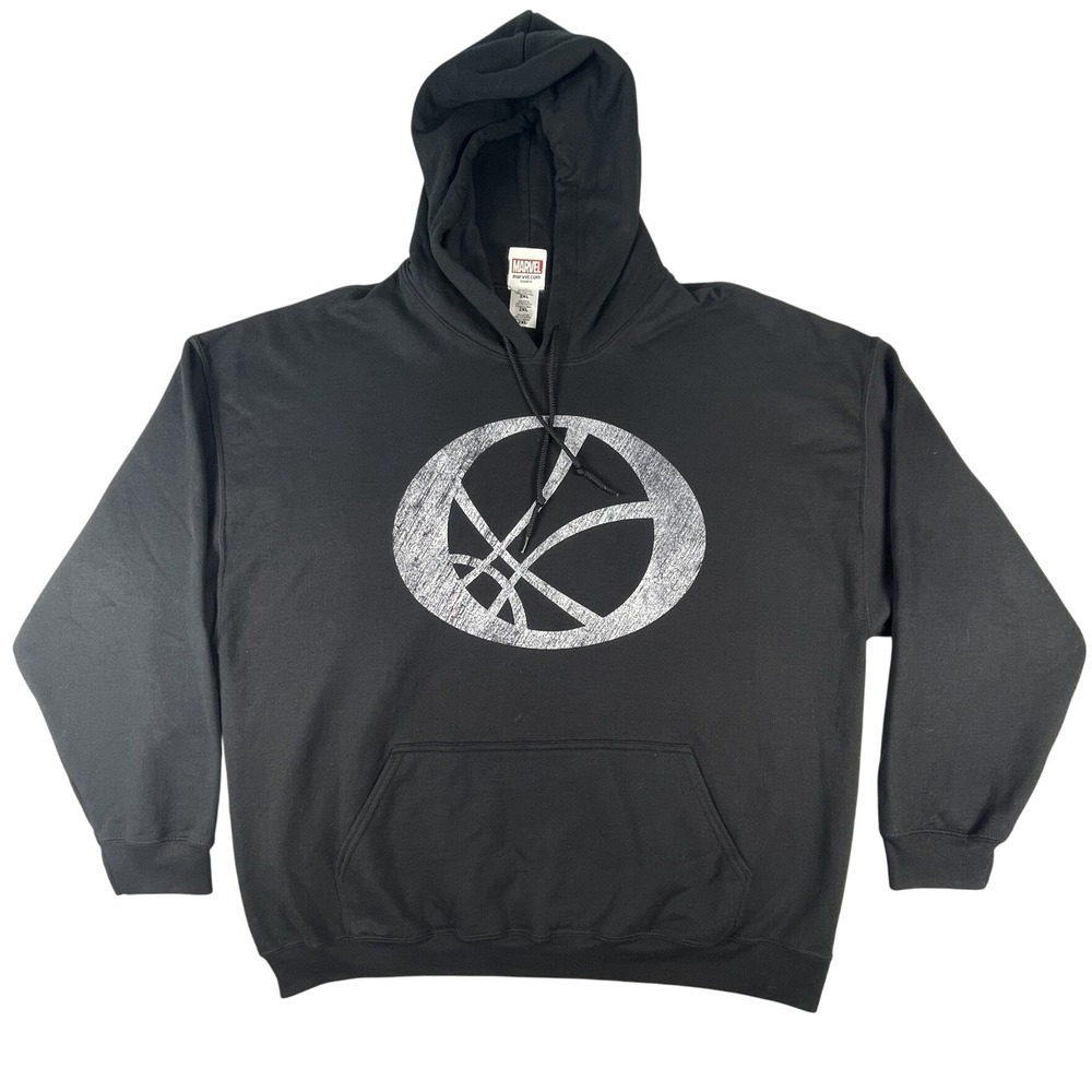 Marvel Hoodie Men 2XL Black Doctor Strange Sanctum Sanctorum Graphic Sweatshirt